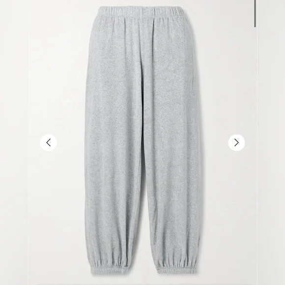 SUZIE KONDI Samos cotton-blend velour sweatshirt and sweatpants set size S - Picture 3 of 12